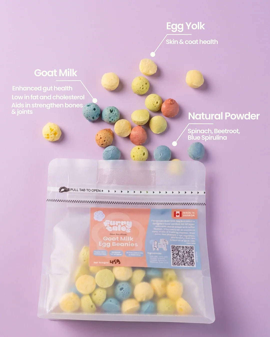Furry Tales Goat Milk Egg Beanies