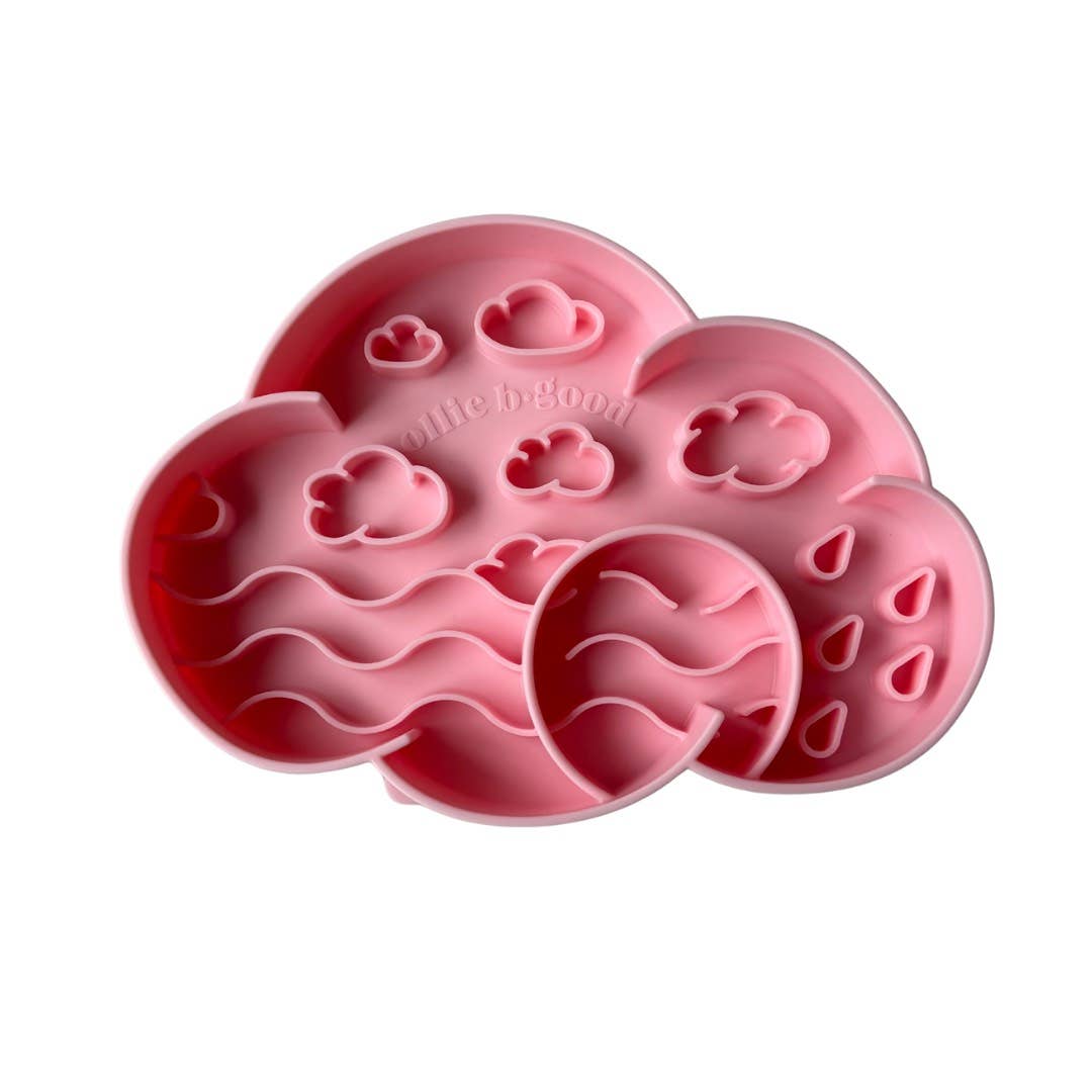 Ollie B. Good Cloud Slow Feeder Bowl | Strawberry | Enrichment Bowl For Pets