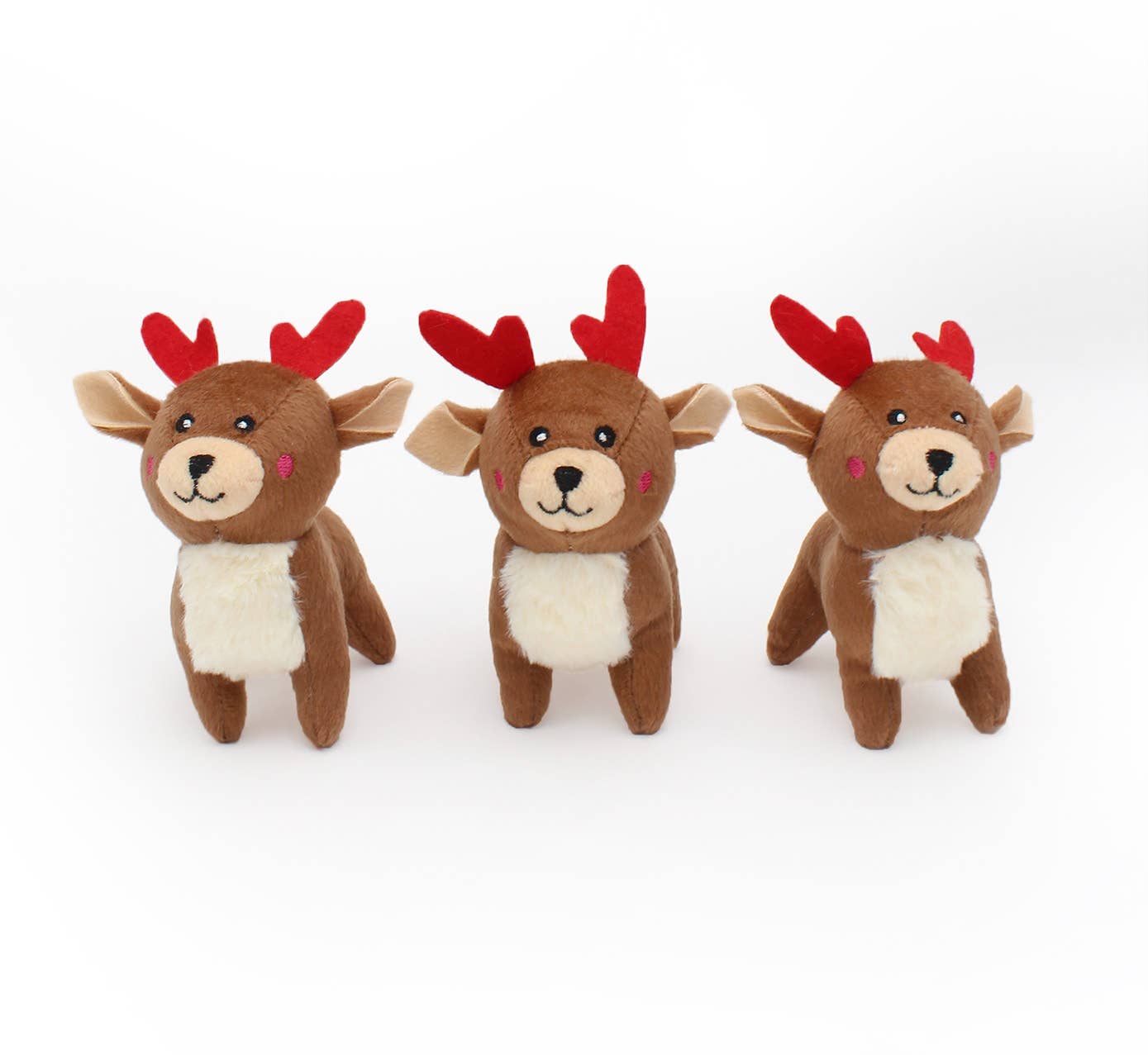 Holiday Miniz 3-Pack Reindeer - Christmas Dog Toy