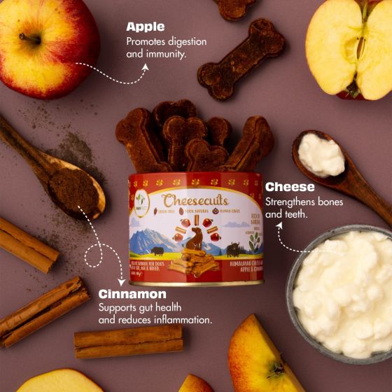 Apple crumble doggy cookies