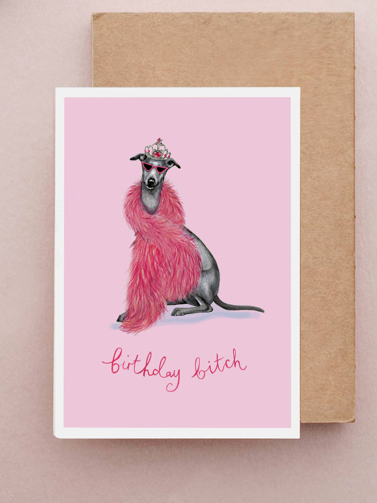 Quirky Whippet Birthday Card By Beth Goodwin Designs