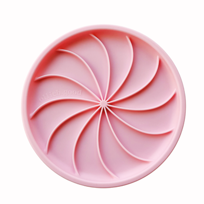 Ollie B. Good Wheelies Lick Mat & Lid | Strawberry | Enrichment Mat For Pets