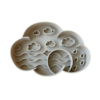 Ollie B. Good Cloud Slow Feeder Bowl | Oyster | Enrichment Bowl For Pets