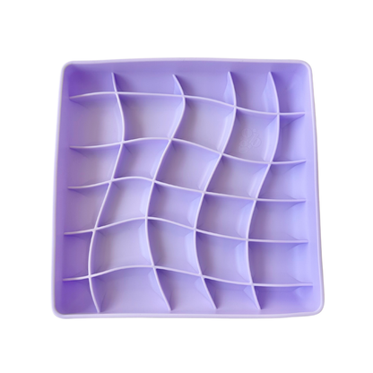 Ollie B. Good Wavies Slow Feeder Bowl | Viola | Enrichment Bowl For Pets