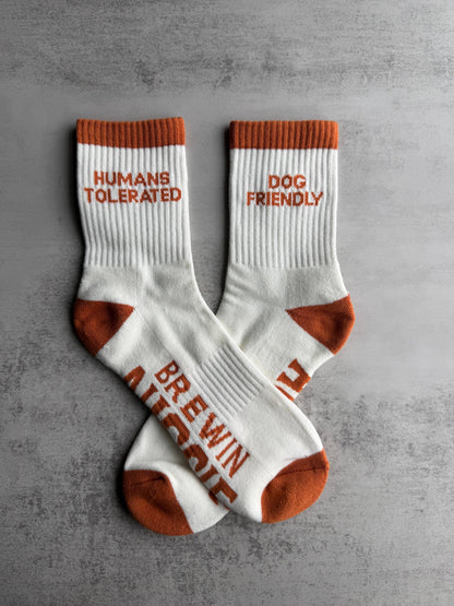 Dog Friendly Humans Tolerated Quarter Crew Socks 