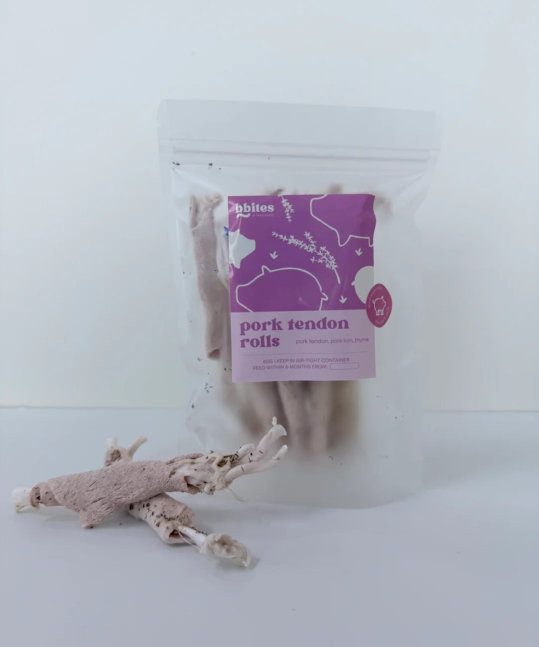 Beast Buddy Pork Tendon Rolls | Natural Freeze Dried Pet Treats
