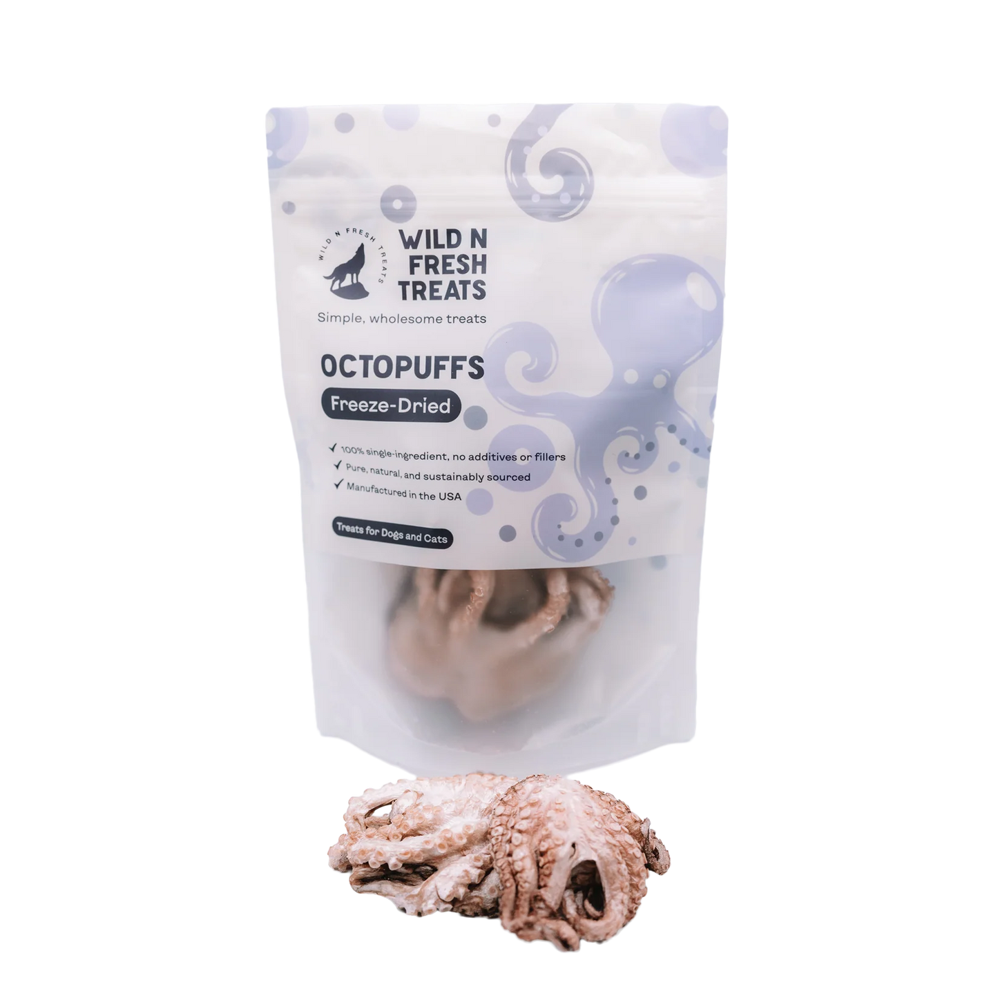 Freeze Dried Octopuffs | Natural Seafood Treats For Dogs and Cats