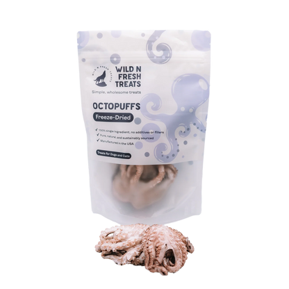 Freeze Dried Octopuffs | Natural Seafood Treats For Dogs and Cats