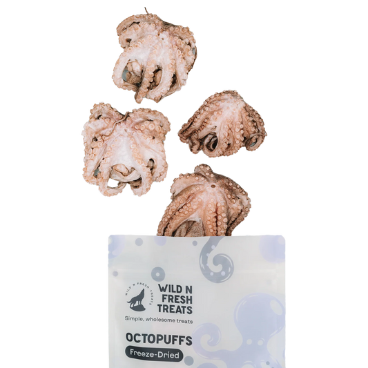 Freeze Dried Octopuffs | Natural Seafood Treats For Dogs and Cats
