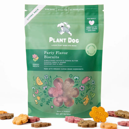 Party Flavour Biscuits - Plant Based Dog Treats