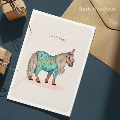 Shetland Pony Birthday Card By Beth Goodwin Designs
