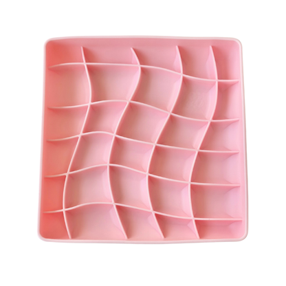 Ollie B. Good Wavies Slow Feeder Bowl | Strawberry | Enrichment Bowl For Pets