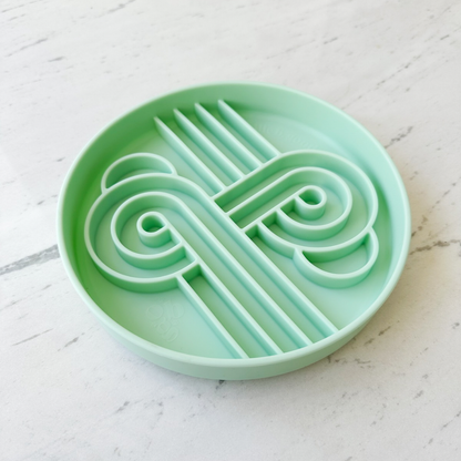 Ollie B. Good Zoomies Slow Feeder Bowl | Cucumber Melon | Enrichment Bowl For Pets