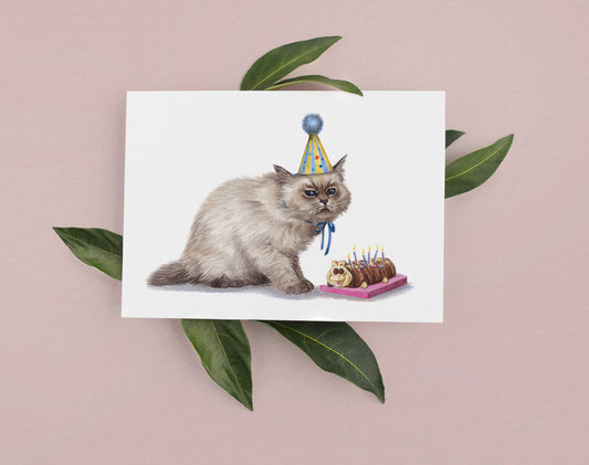 Funny Cat Birthday Card By Beth Goodwin Designs