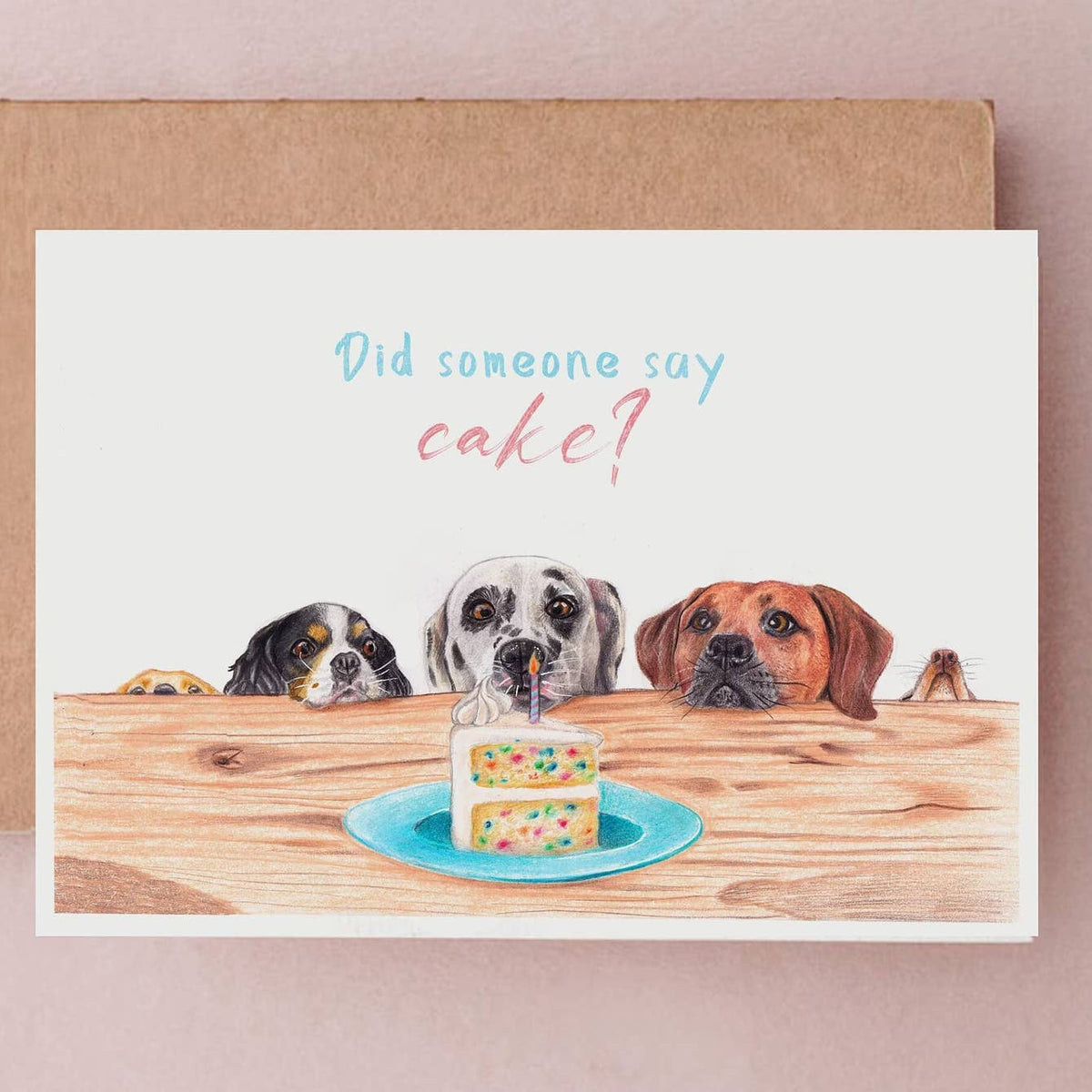 Birthday Cake & Dogs Card By Beth Goodwin Designs
