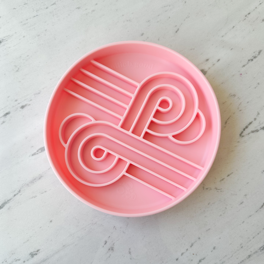 Ollie B. Good Zoomies Slow Feeder Bowl | Strawberry | Enrichment Bowl For Pets