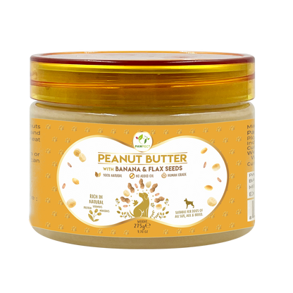 Pawfect Peanut Butter with Banana & Flaxseeds for Dogs & Puppies