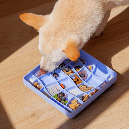 Ollie B. Good Wavies Slow Feeder Bowl | Cornflower | Enrichment Bowl For Pets