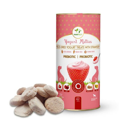 Yoghurt Melties - Strawberry, Apple, Papaya & Burdock Root | Natural Treats For Dogs