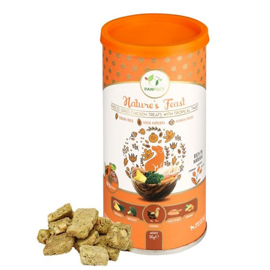 Nature's Feast Freeze Dried Chicken & Tropical Dog Treats
